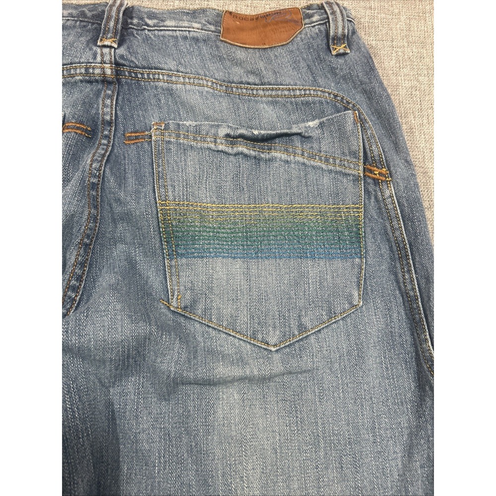 Vintage Rocawear Jeans Mens 36x33 Baggy Fit Y2K Streetwear Blue Denim - Picture 5 of 16